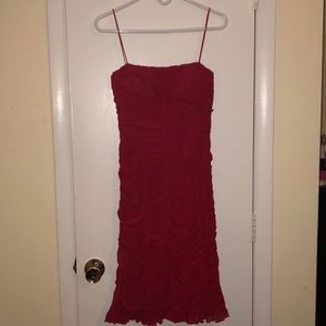 Cache Red ruffle dress